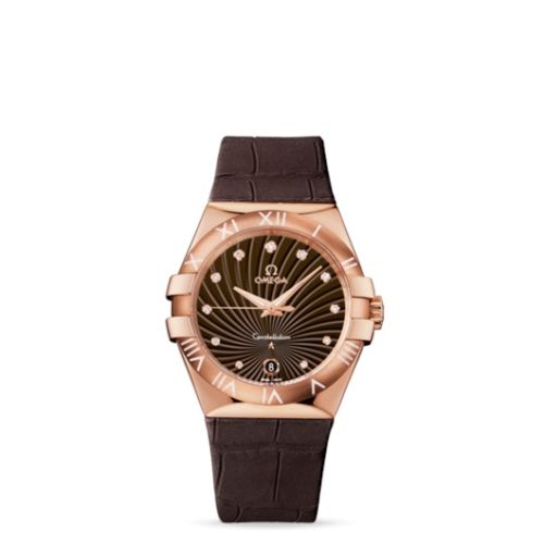 Omega Constellation Quartz 35 Red Gold / Brown Supernova / Alligator